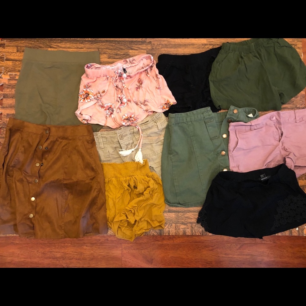 Bundle of skirts and shorts